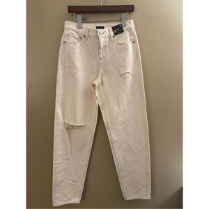 New Express | Pants & Jeans | Women’s Relaxed Tapered Mid Rise Distressed Jeans